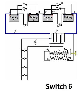 C F Benitez switch 6. Patent diag. redrawn Nov 2005 by Bruce A Perreault.